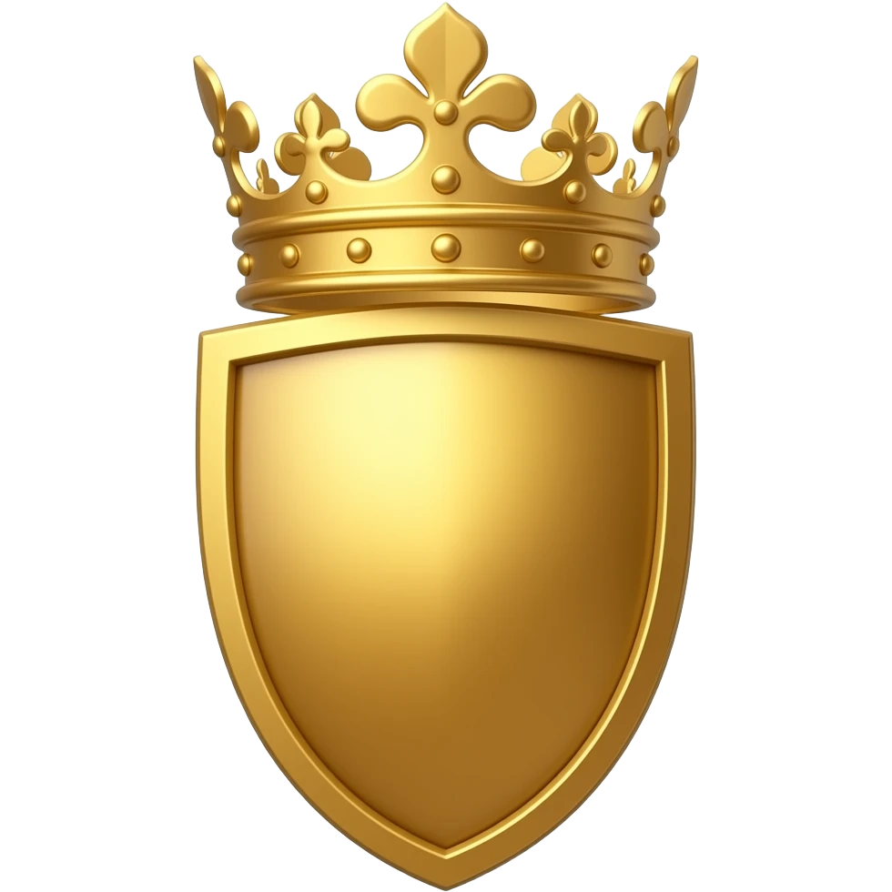 gold shield with crown emoji