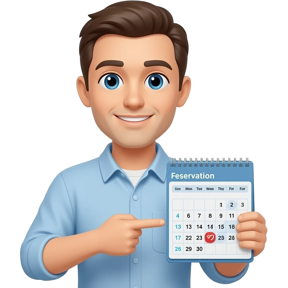 예약 날짜 확인하는 사람 emoji