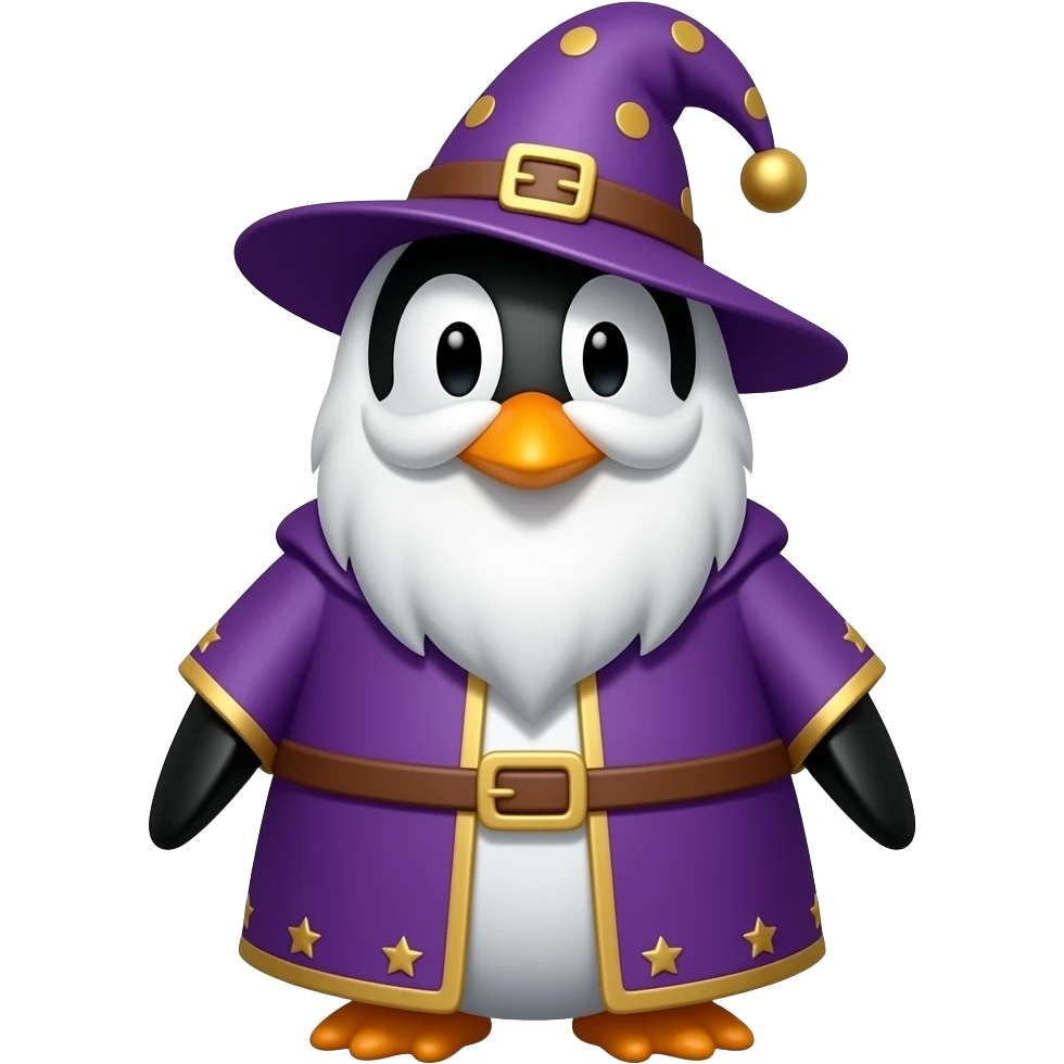 Penguin Wizard emoji