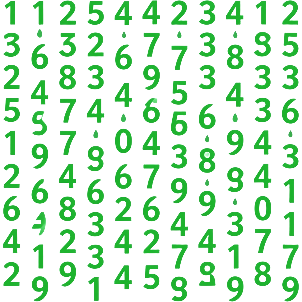 green digital rain matrix minimal not so small numbers emoji