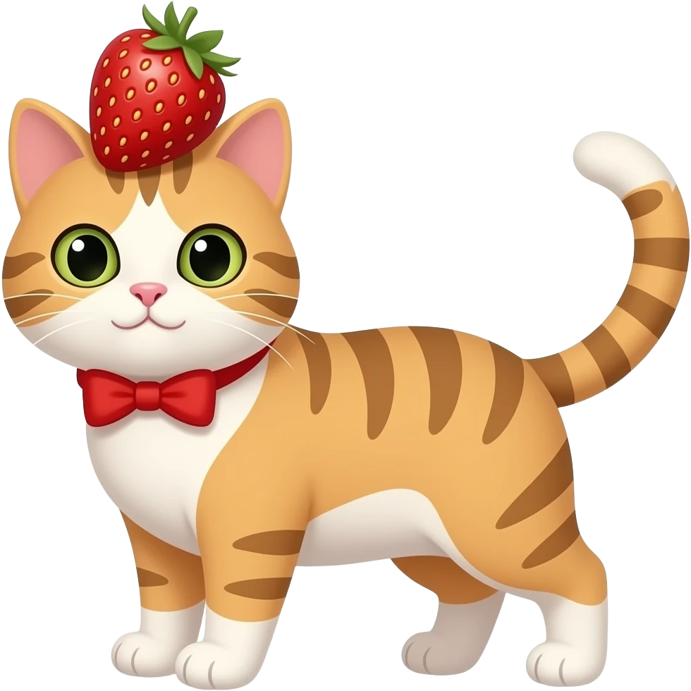 🐱🍓 cat strawberry cute emoji