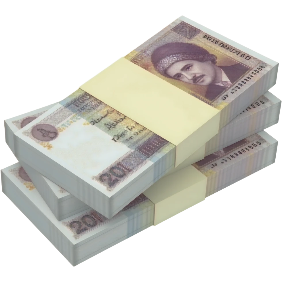 Moroccan Dirham currency notes single bundle emoji