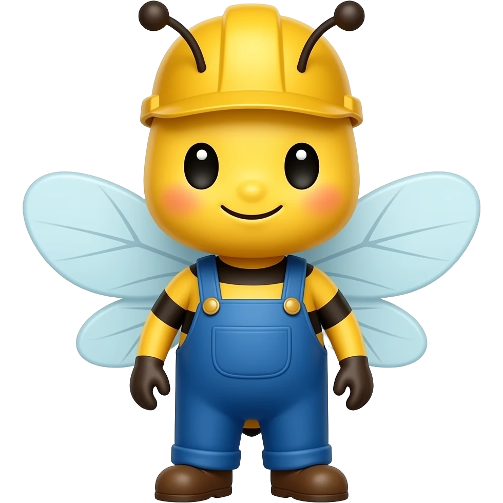 cute cartoon worker bee emoji