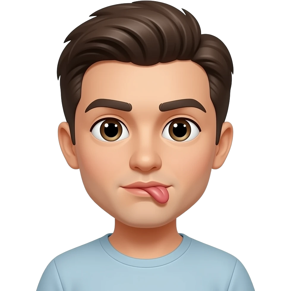 Rolled lip emoji