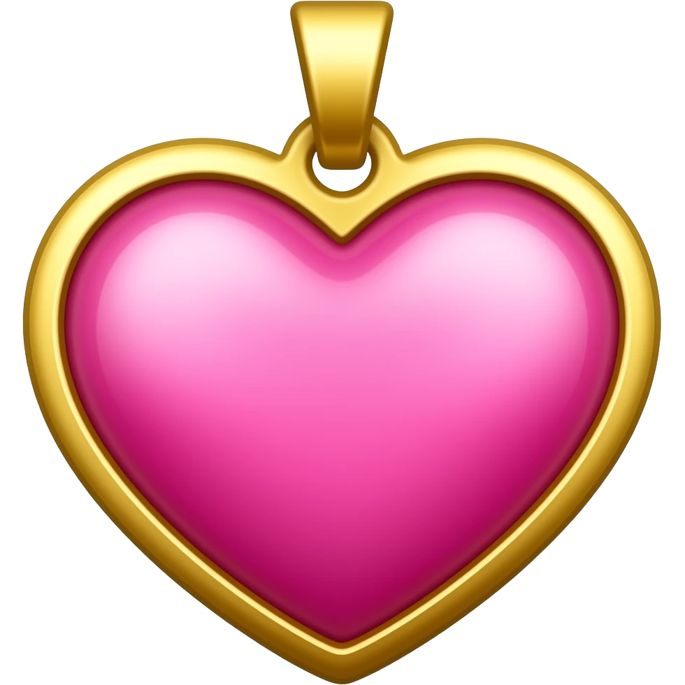 heart pendant pink emoji