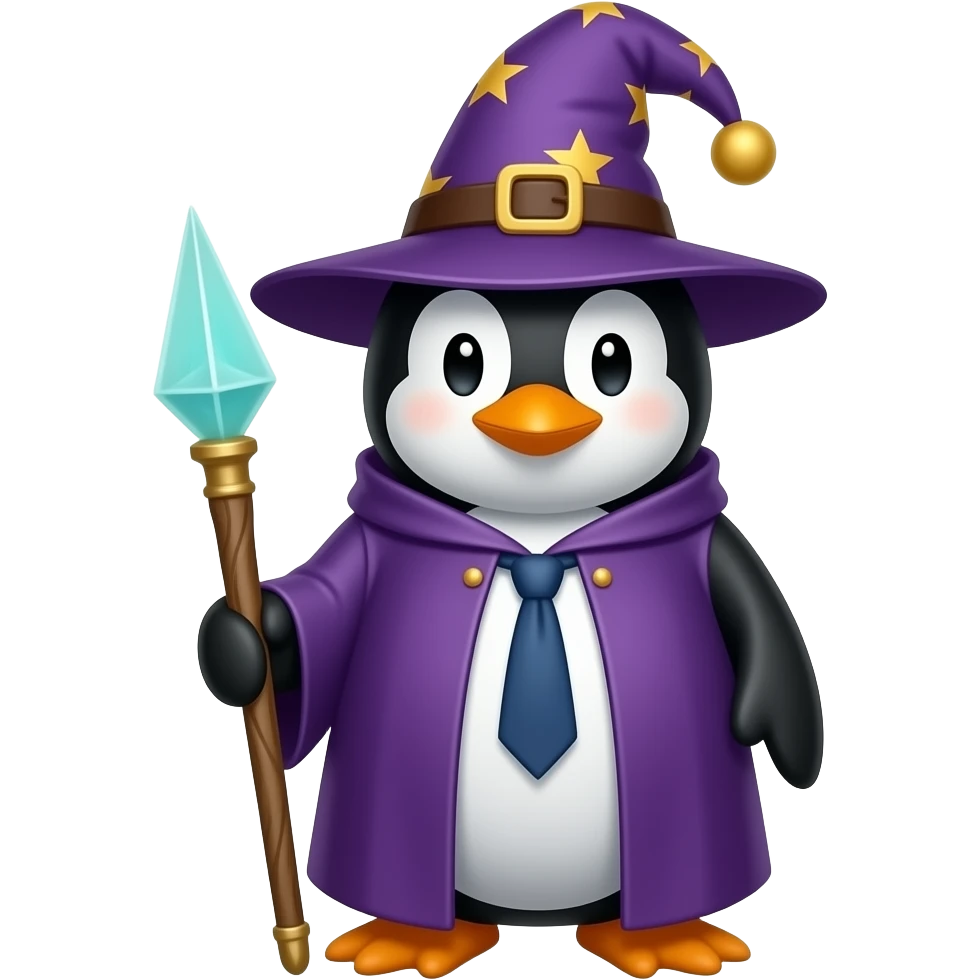 Penguin Wizard emoji
