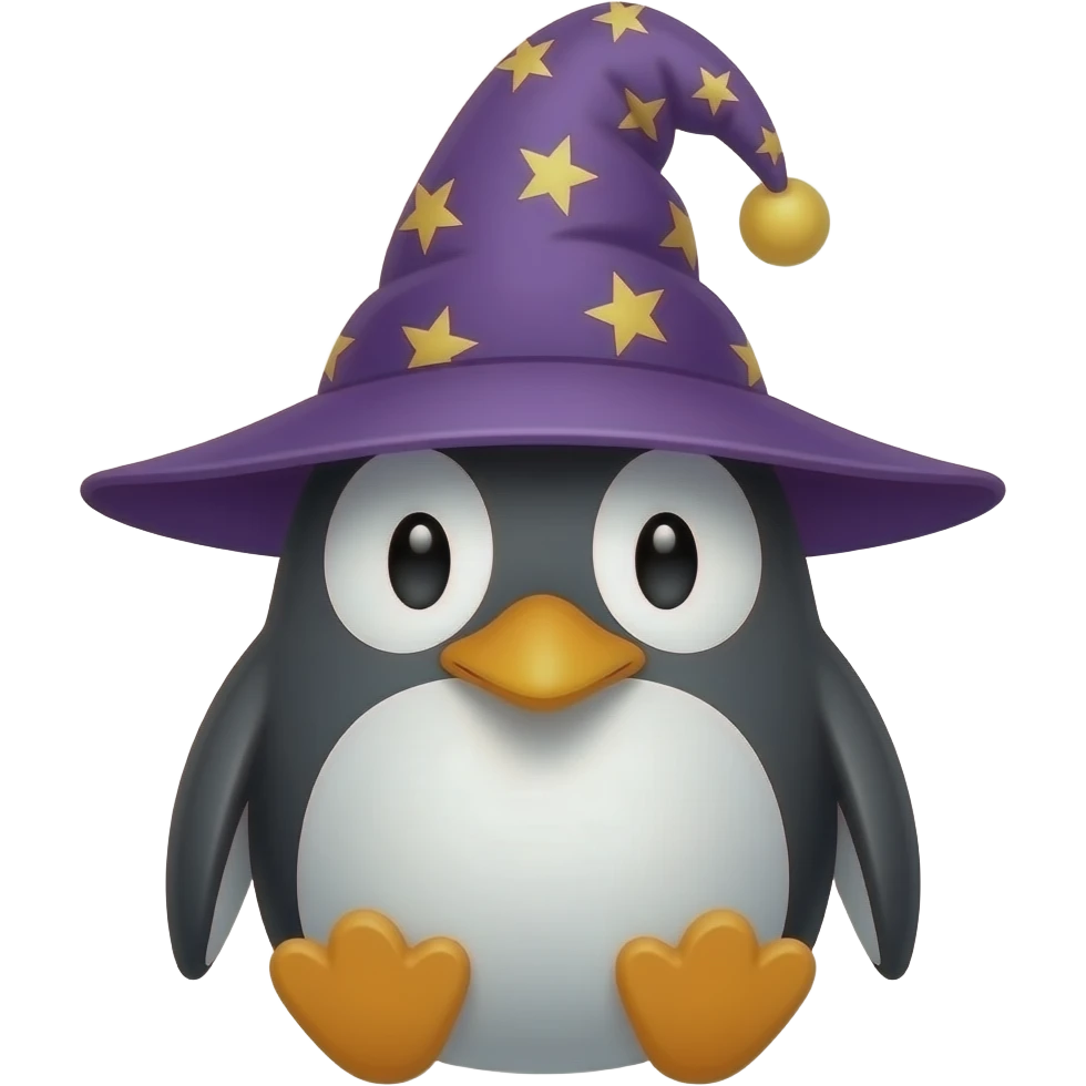 Penguin Wizard emoji