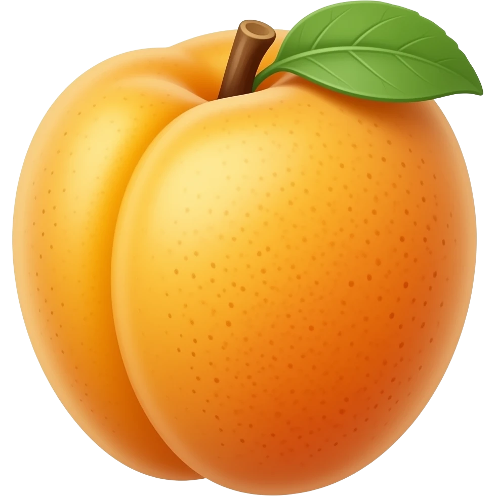un abricot realiste de forme ralongée emoji