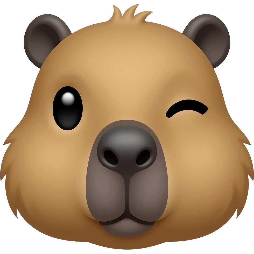 capybara Blinking head emoji