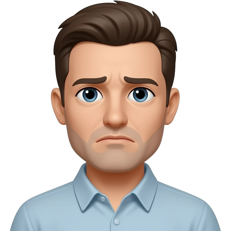 A sad man emoji