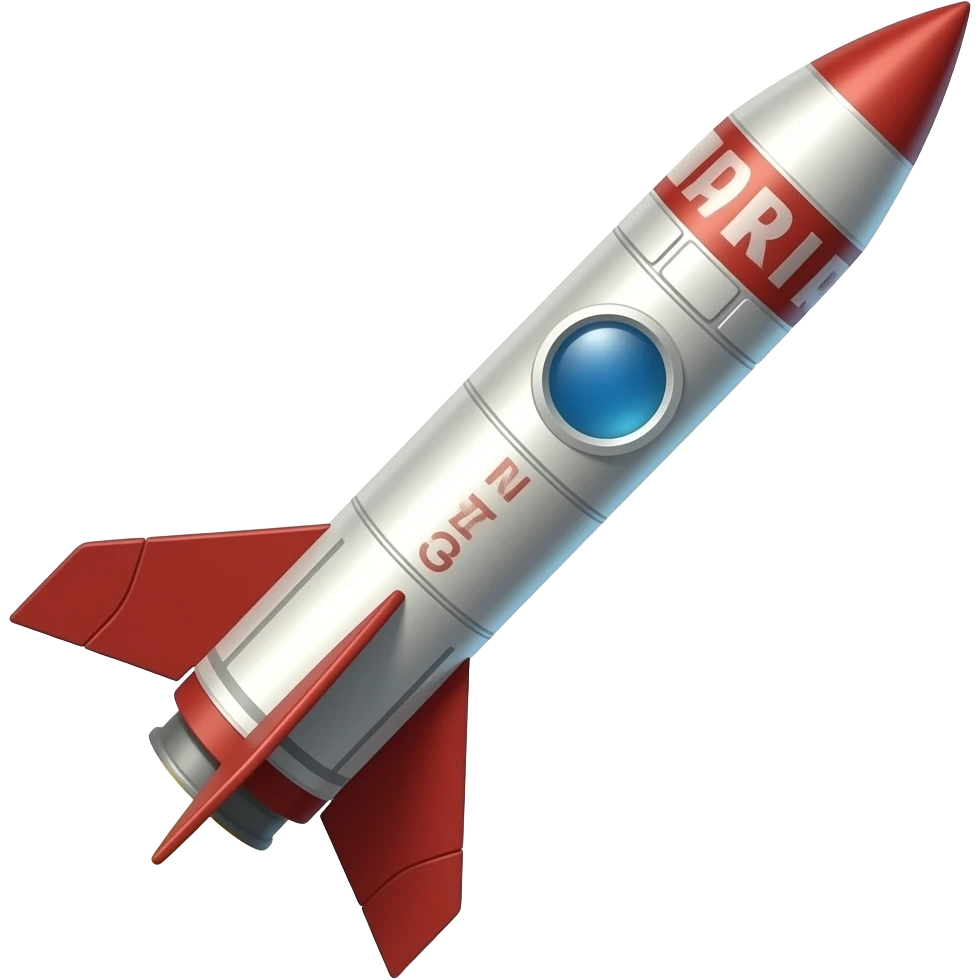 Vostok 1 rocket in 1940s emoji