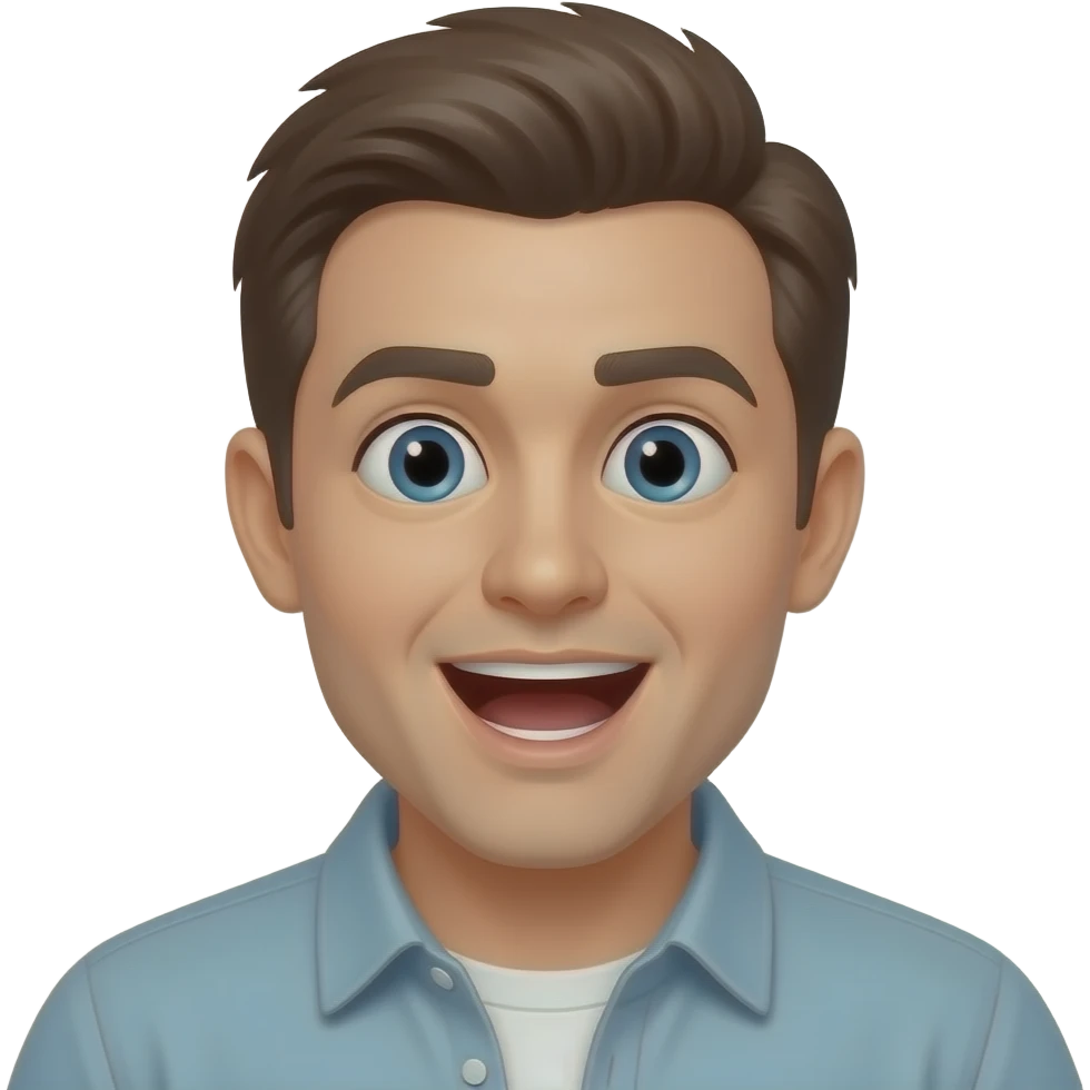 Create a shockingly suprised that is pleasant facial expression emoji