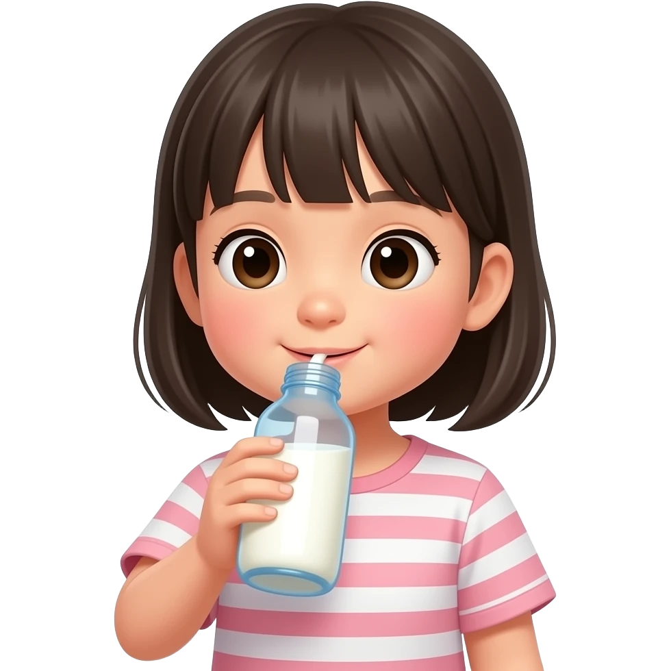 Япония детская девочкабутылочка молоко пить emoji