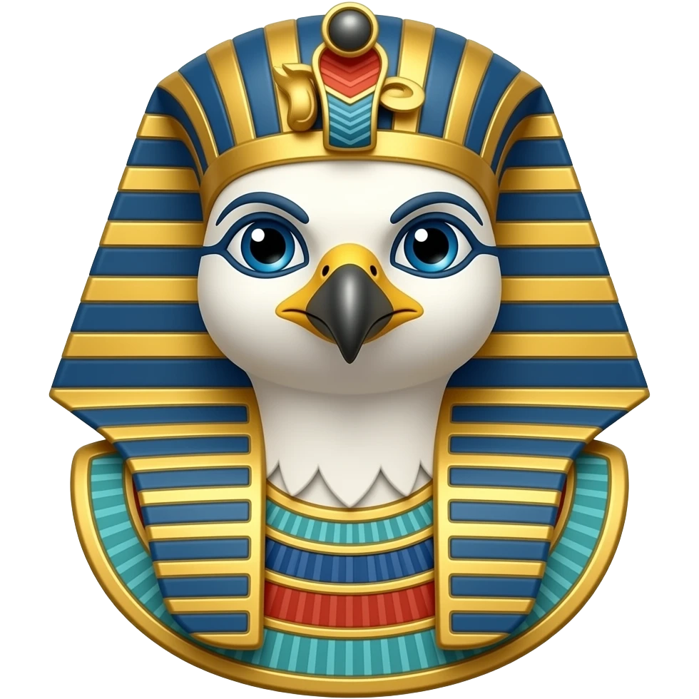 Ra from Egypt Mythology with falcon head emoji