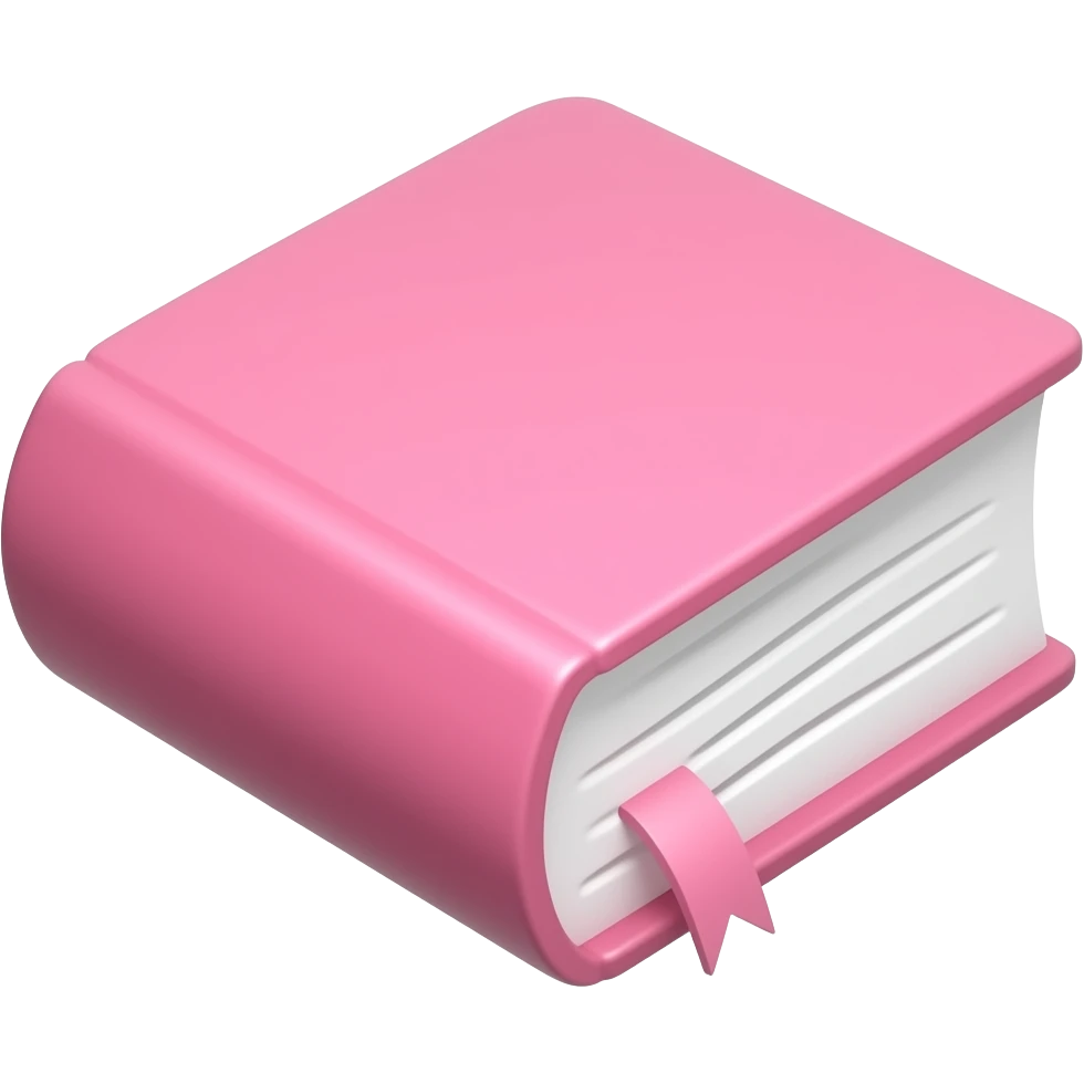 Pink book emoji