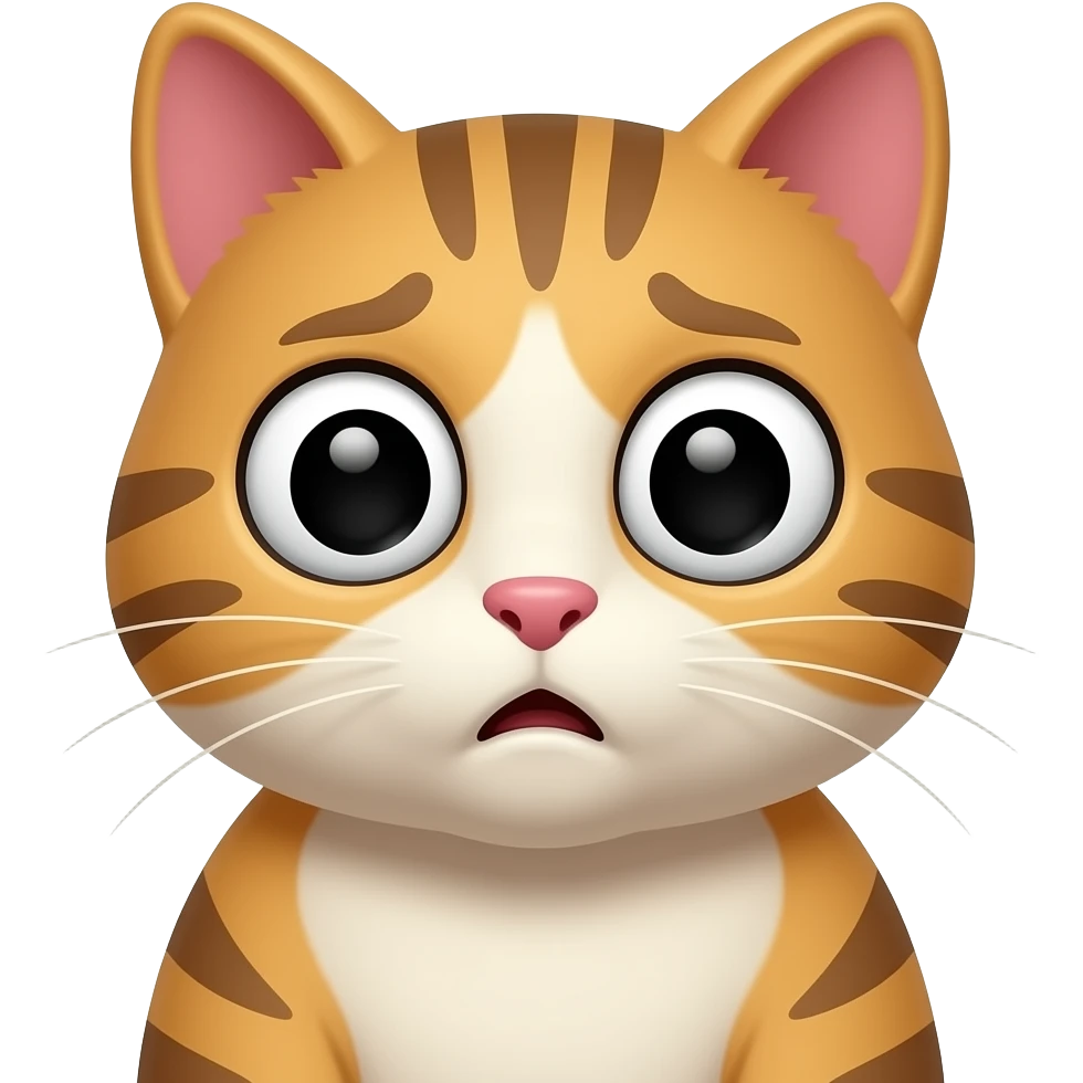Weary cat emoji on canva 89.0 ( 🐱+😱+🫪) (Paintmoji style) emoji