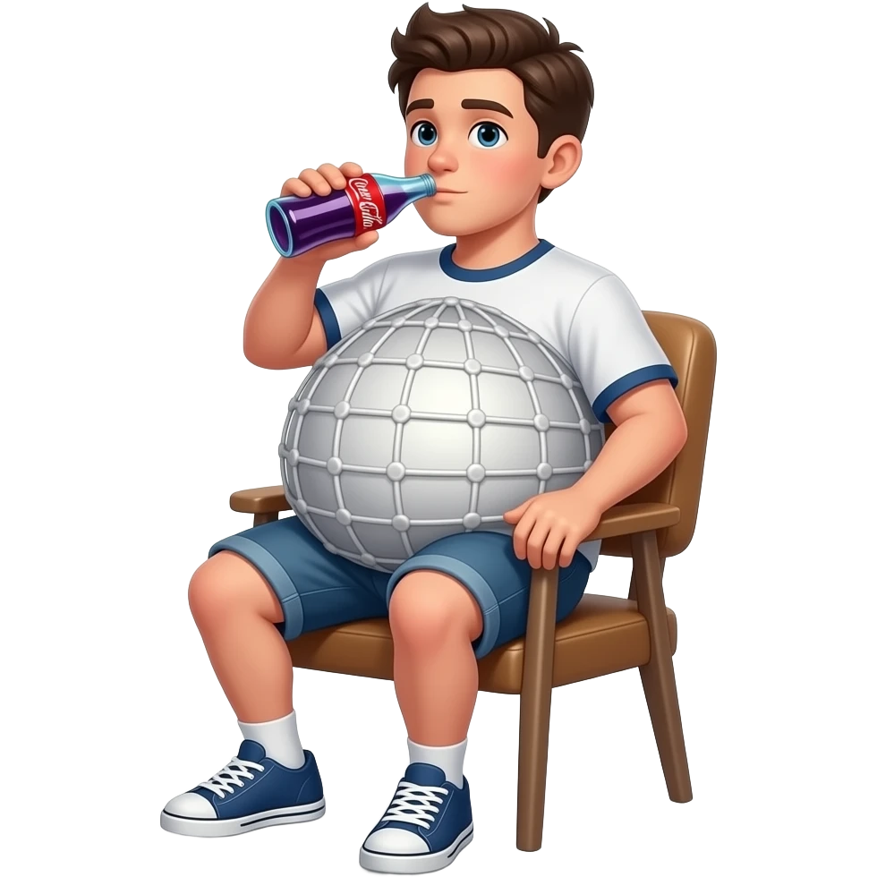 chłopak 15 latek z super super super super super super super super super super super super super super super super super super super super super super super ekstremalnie max ogromny brzuch niego brzuch ma kształt jak duża kula sieci na krześle i pije fioletowe Coke-beer emoji