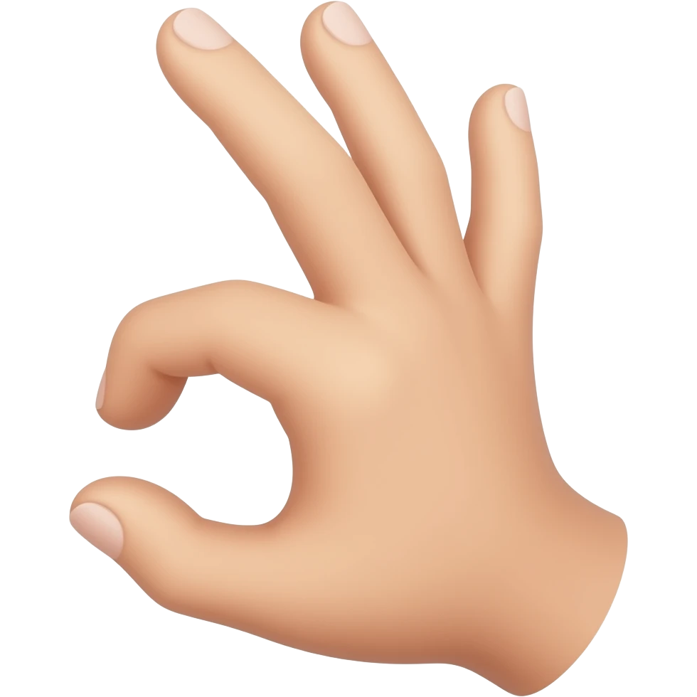 Hand cupping from the side, not closed to make a c emoji