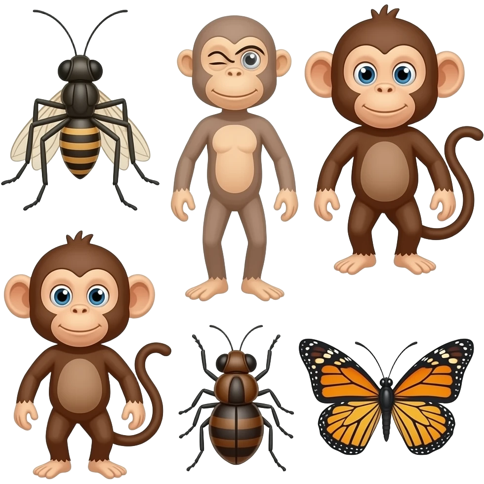 🦟🐵🙈🙉🙊🐛🦋 emoji