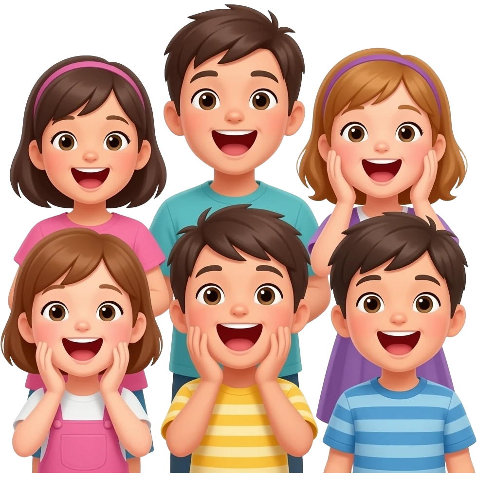 niñes gritand emoji