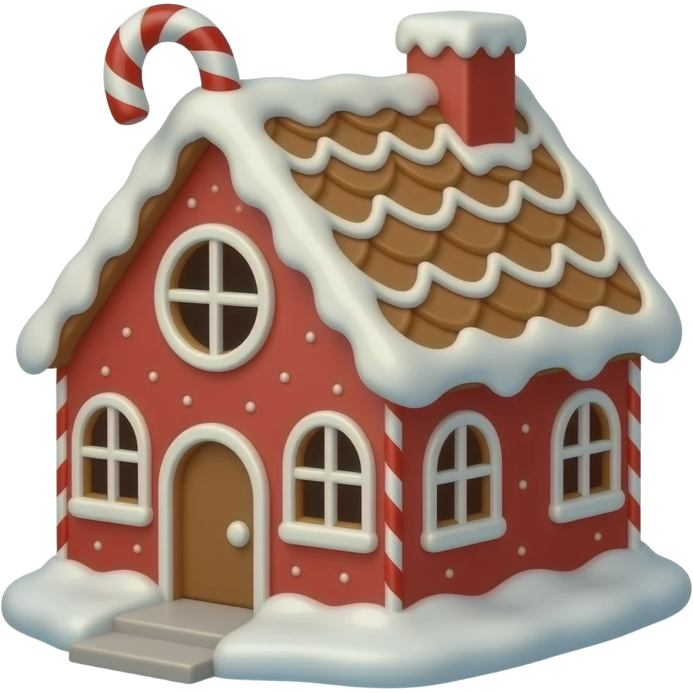 red Gingerbread House emoji