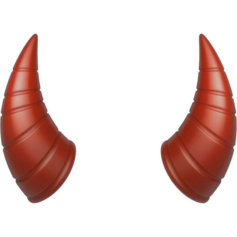 красные рога демона отделенные друг от друга emoji