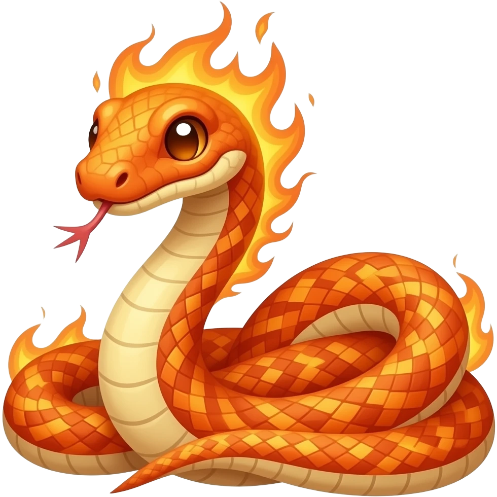 flaming snake emoji