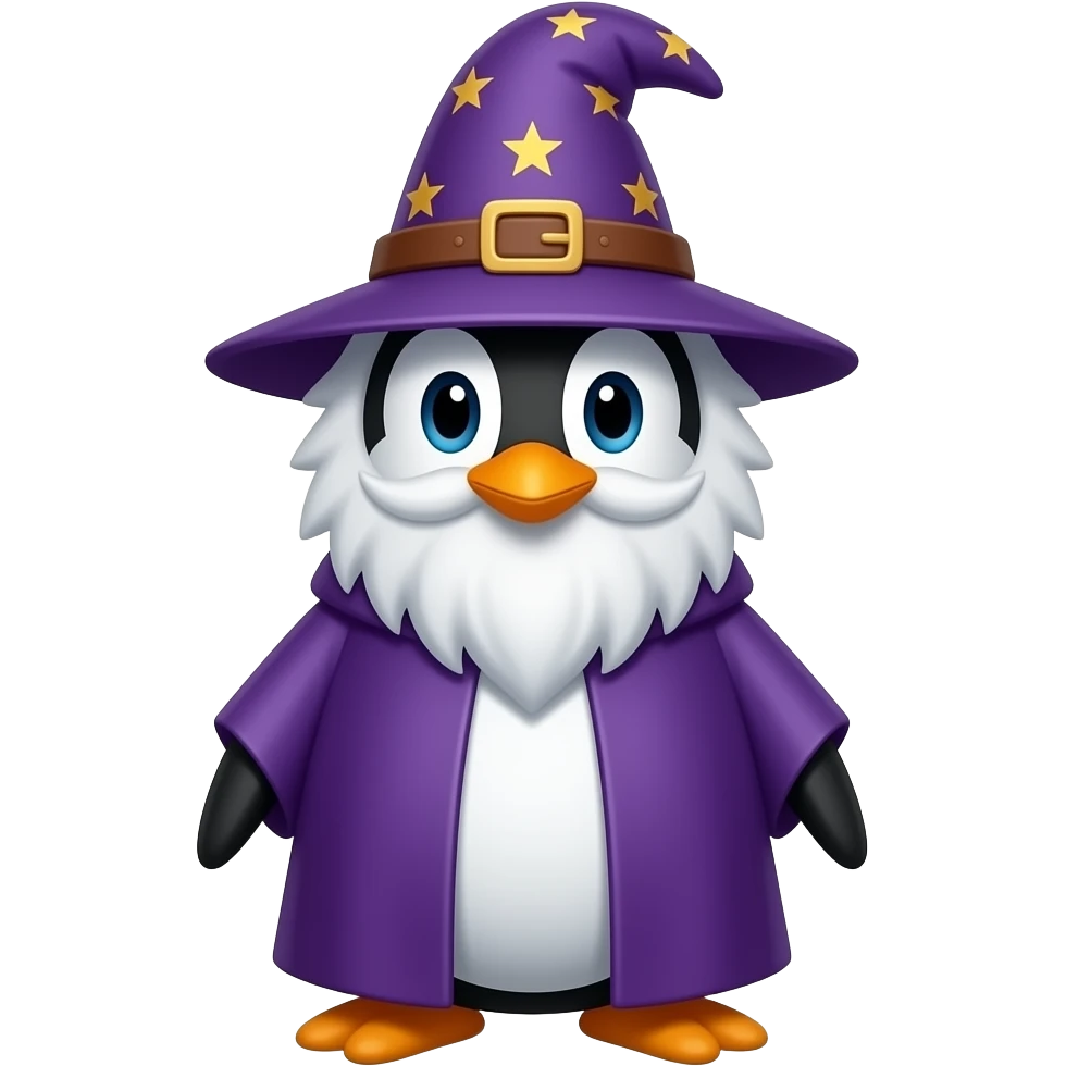 Penguin Wizard emoji