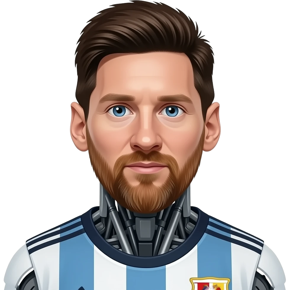 Messi as robot emoji