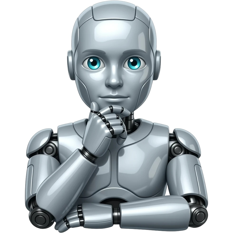 robot thinking emoji