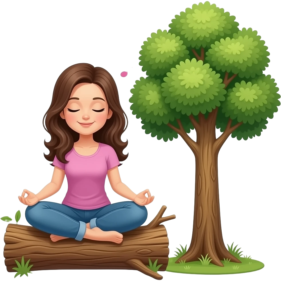 🧘🏼‍♀️🎶🌳 emoji