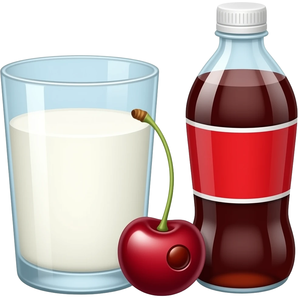 🥛+🥤+🍒 emoji
