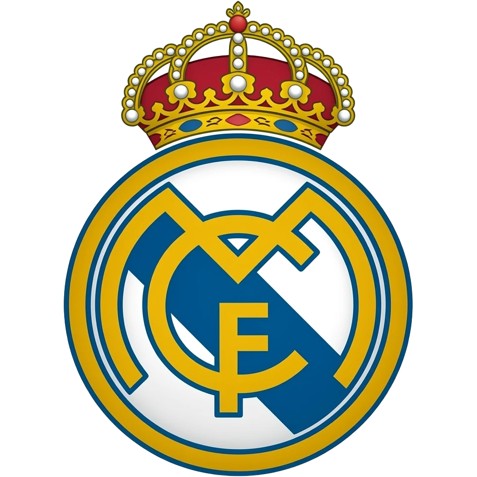 A Real Madrid logo emoji from front without any face emoji
