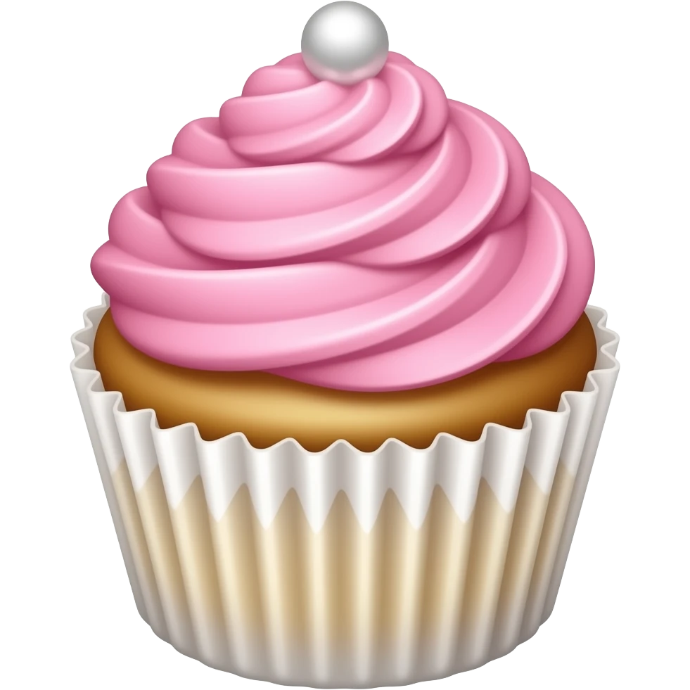 Cupcake with pink icing emoji