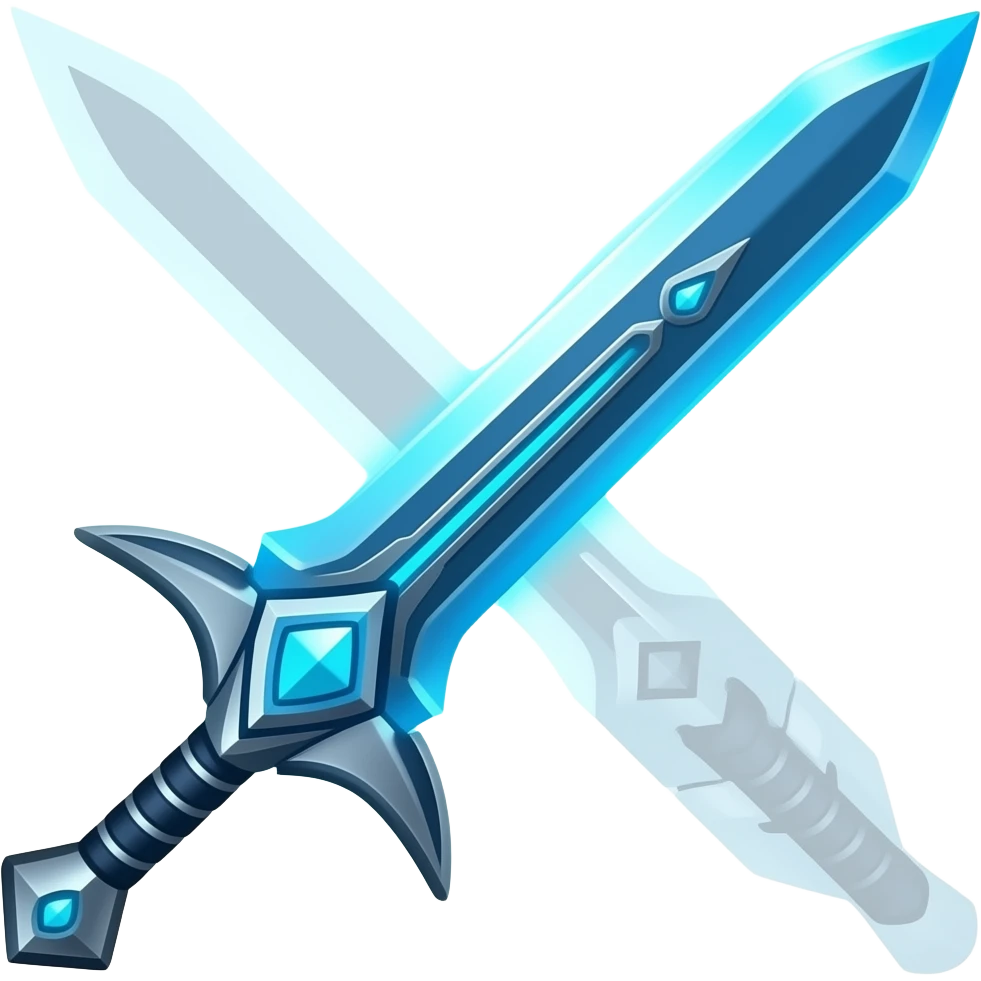 A blue future sword emoji