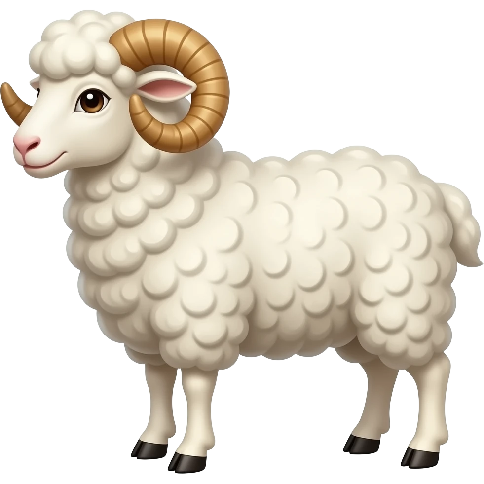 Chinese zodiac realistic Sheep emoji