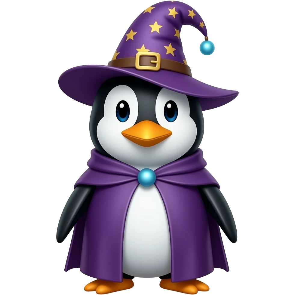Penguin Wizard emoji