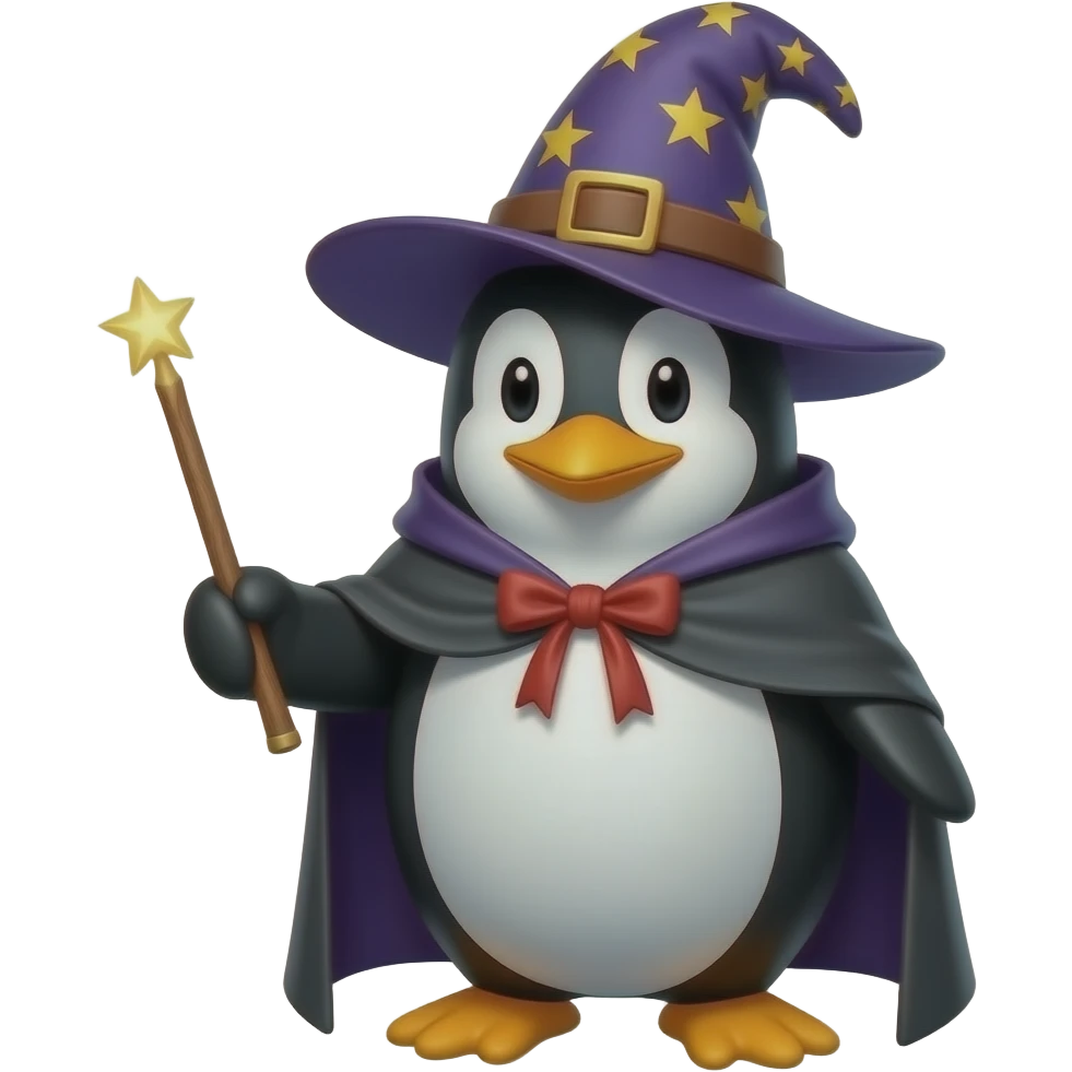 Penguin Wizard emoji
