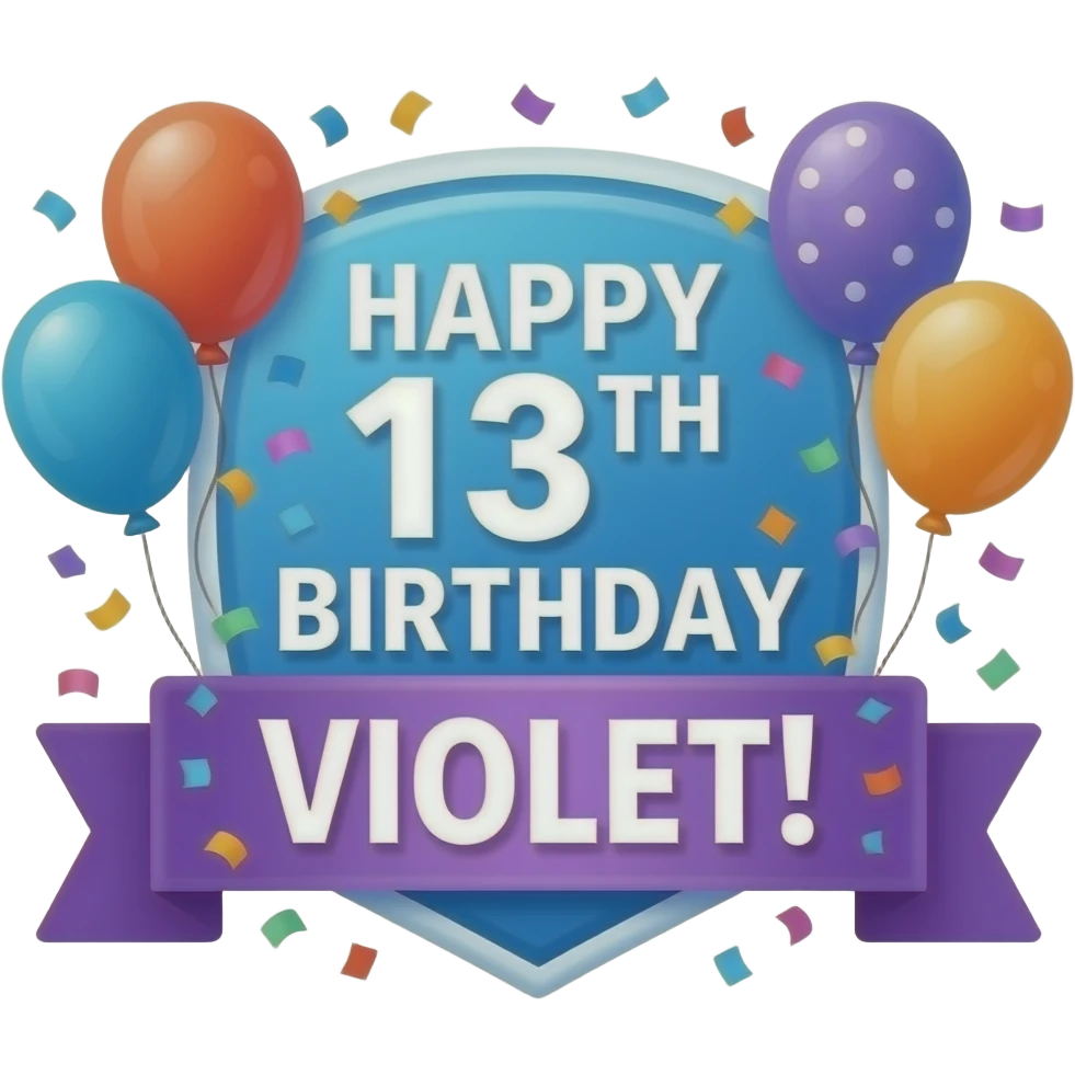 HAPPY 13TH BIRTHDAY VIOLET! BANNER emoji