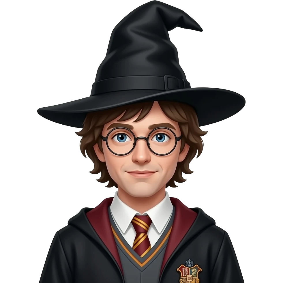 a medium shot of draco malphoy of hogwarts with hat and no glasses emoji