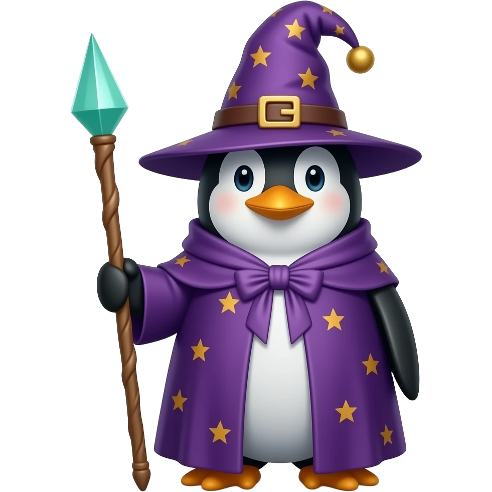 Penguin Wizard emoji