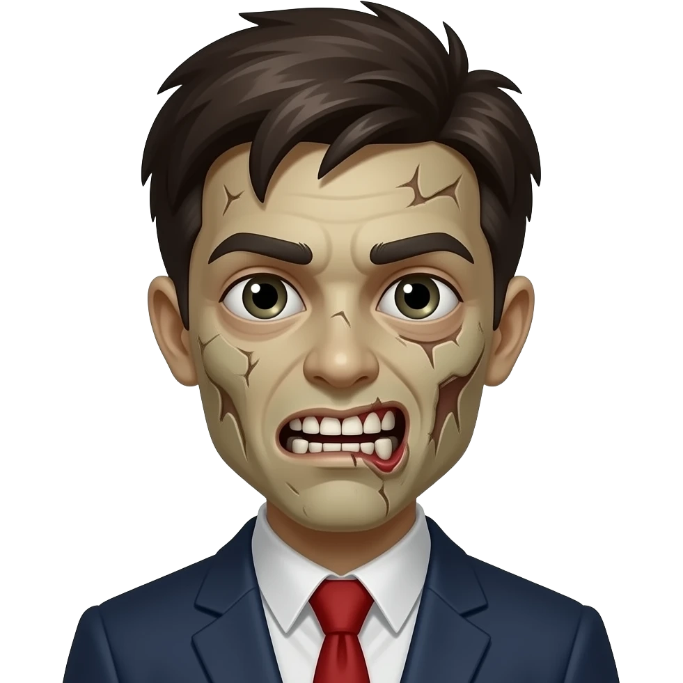 zombie en un retrato emoji