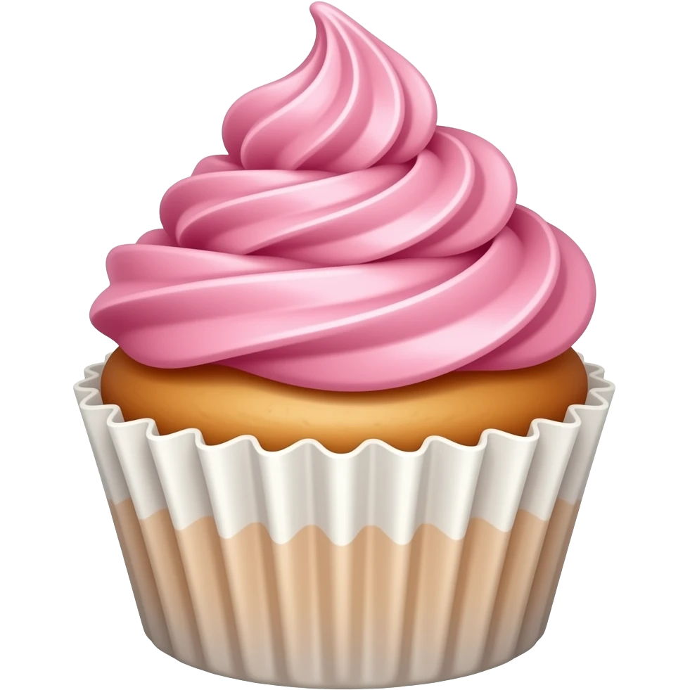 Cupcake with pink icing emoji
