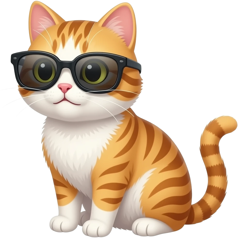 Cat wearing sunglasses emoji