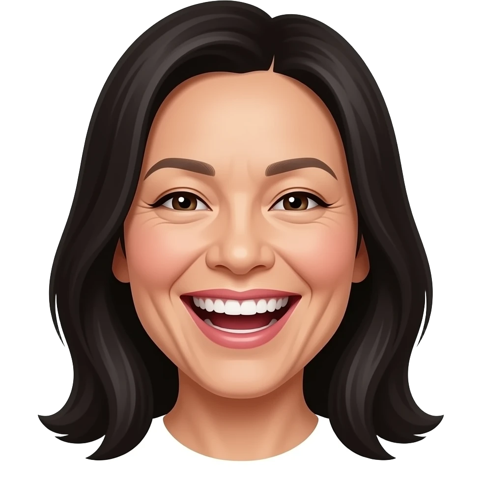 lucy liu laughing emoji