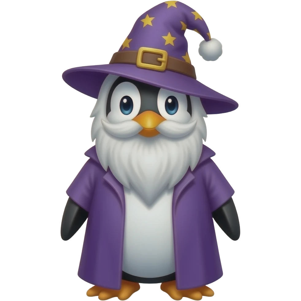 Penguin Wizard emoji