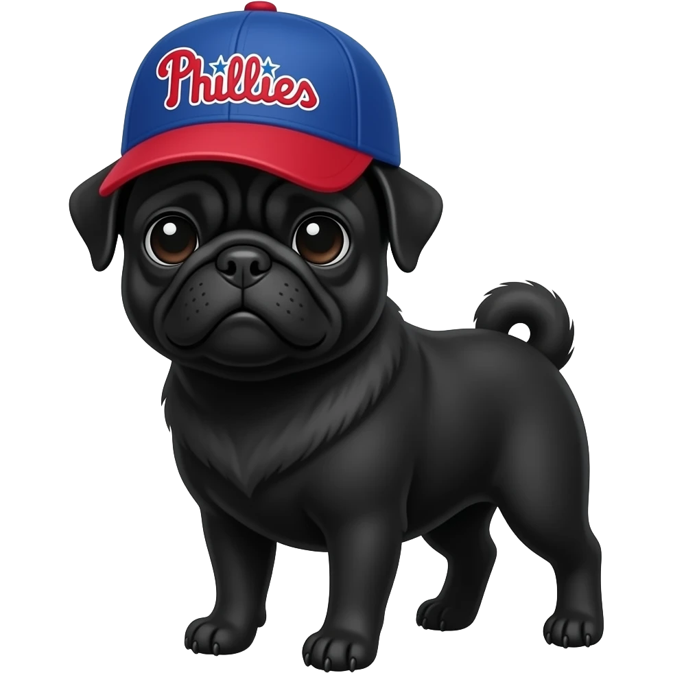 Black Phillies Pug emoji