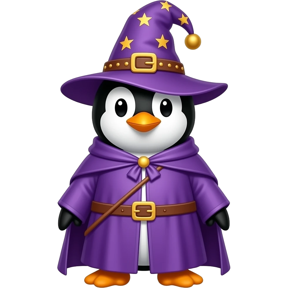 Penguin Wizard emoji