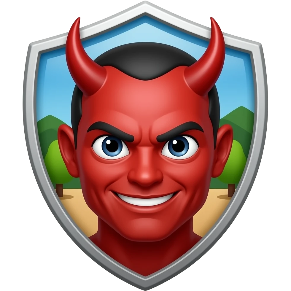 Skin city badge, devil emoji