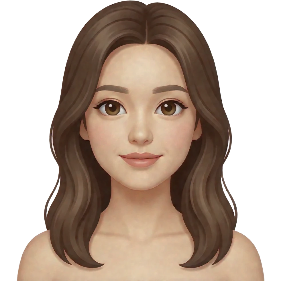Девушка с коричневыми волосами голая корейская внешность emoji